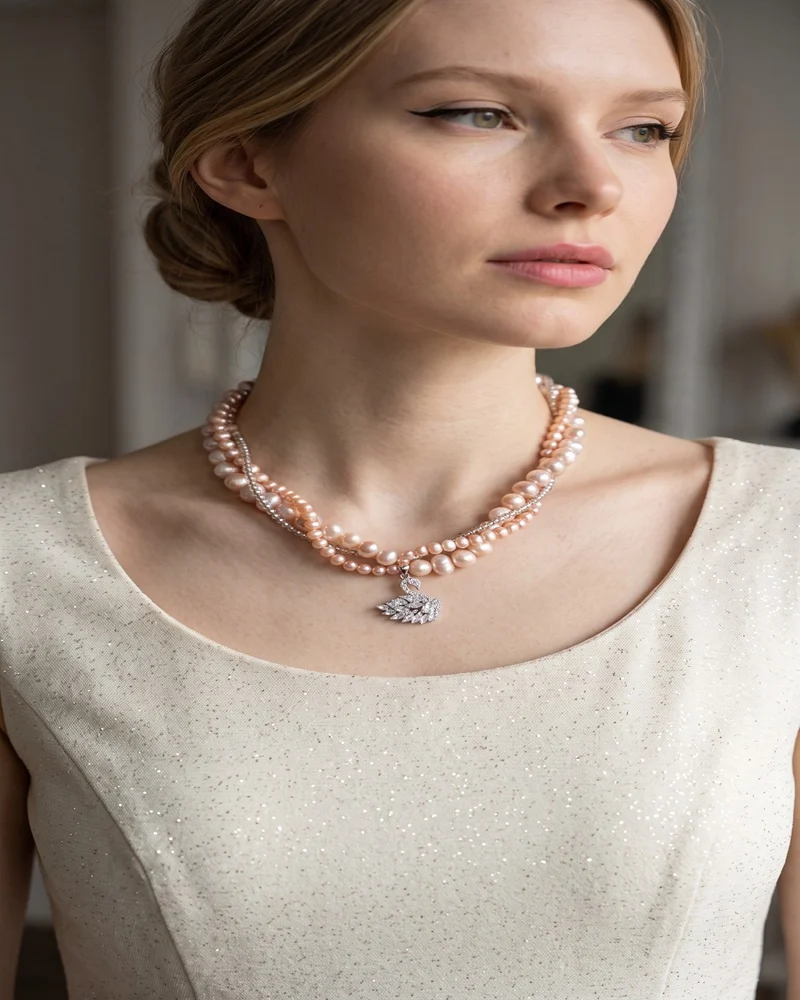 Premium Lale İnci Kolye
